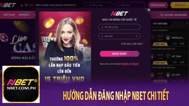 Hướng dẫn đăng nhập nbet chi tiết 